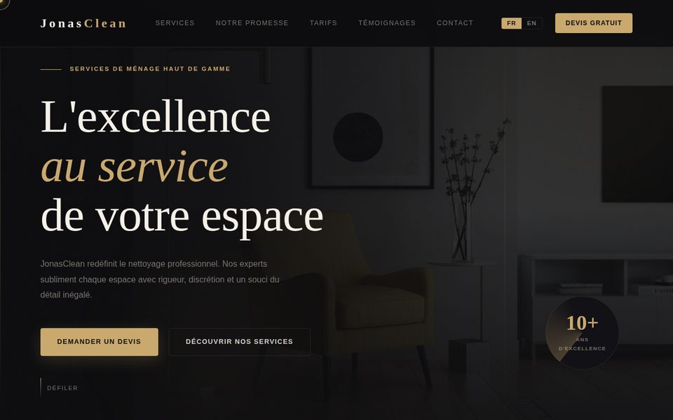 Capture du site JonasClean